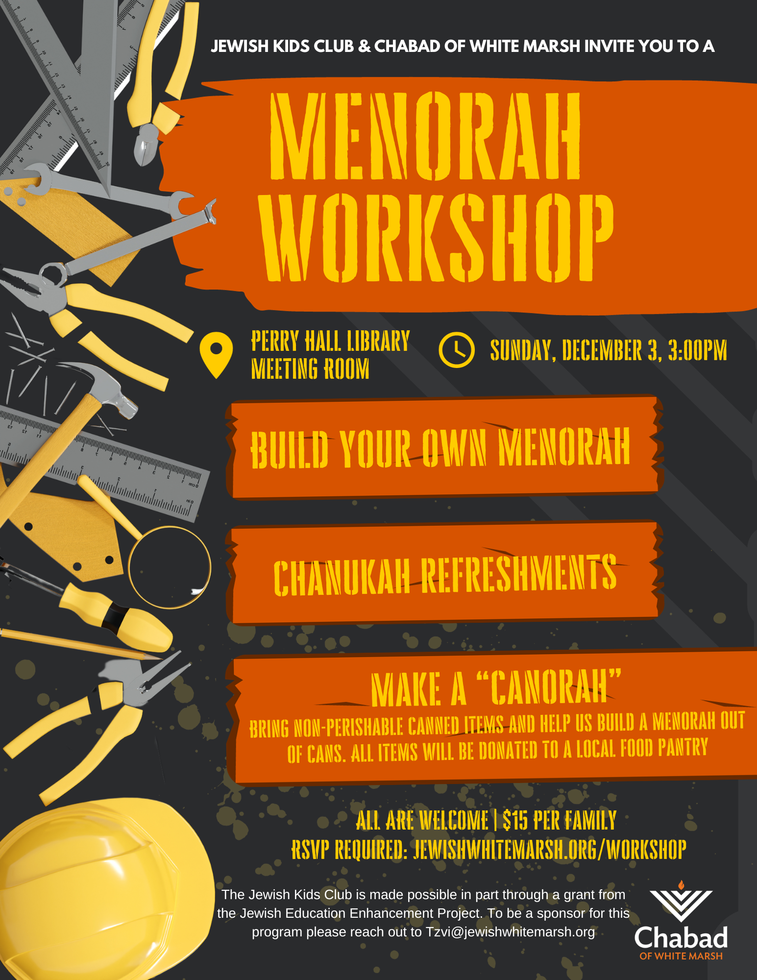 Build Your Own Menorah Workshop